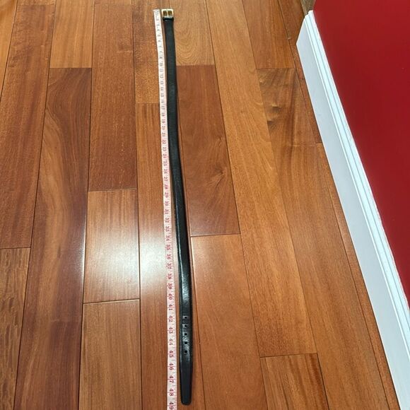 TRAFALGAR Hand Polished Cortina Leather Dress Belt Men's 42 104 Black - Picture 8 of 9